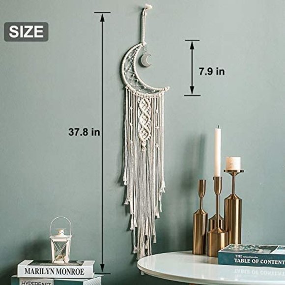 Star & Moon Dream Catcher Macrame Bohemian Decor - Picture 6 of 11